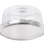 SET COMPOSTO DA VASSOIO TONDO CM 27 ACCIAIO INOX E COPERCHIO IN SAN H.12,5 CM 00827