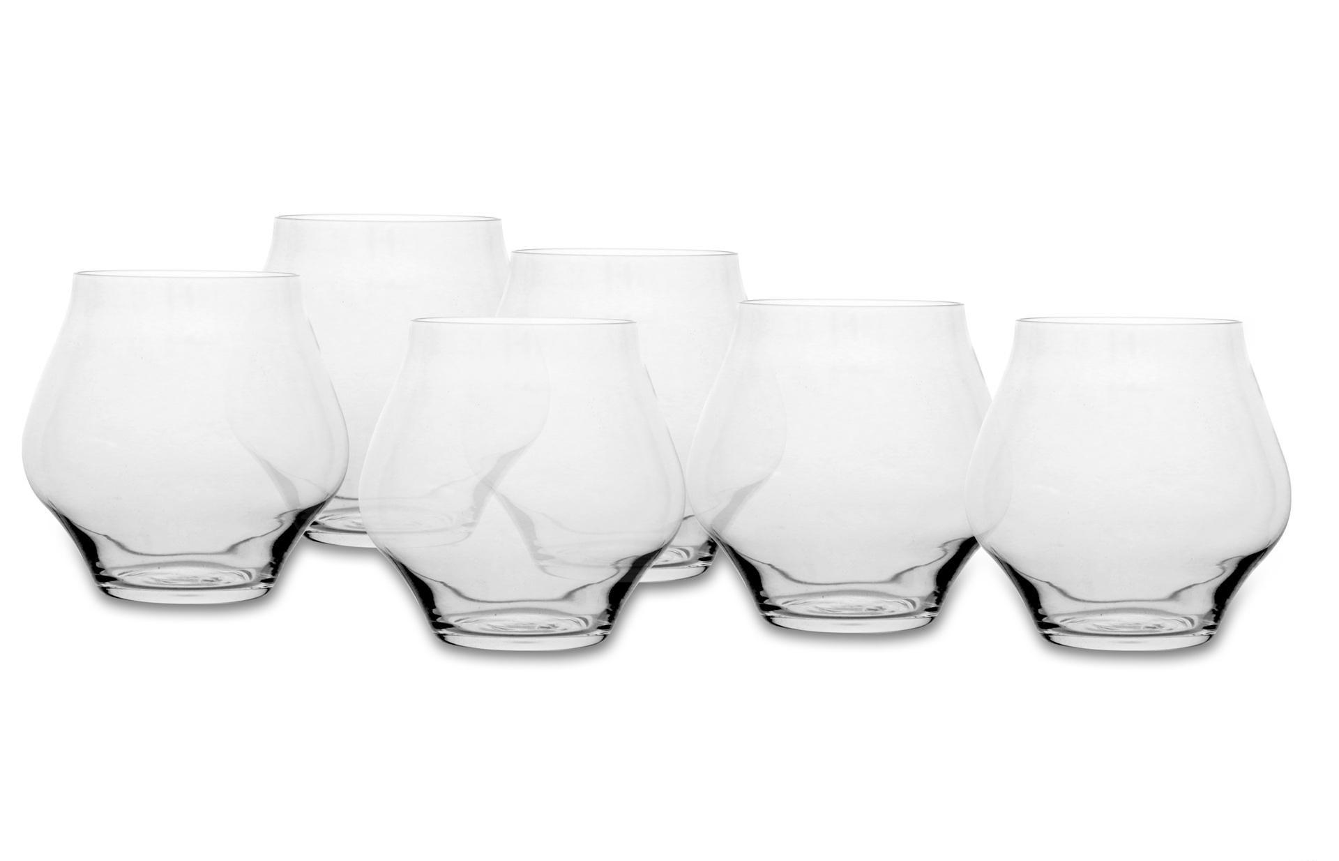 6 Bicchieri RCR Mixology Sound Funky: In Vetro Sonoro 32 Cl, Lavabili In Lavastoviglie