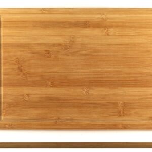 BAMBOO-TAGLIERE BAMBOO RETTANGOLARE CM 44X32XH.1,6 CON SCANALATURA - immagine 1