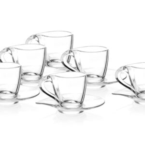 HAPPY - SET 6 TAZZE CAFFE CL 10,2 CON PIATTINO - immagine 1