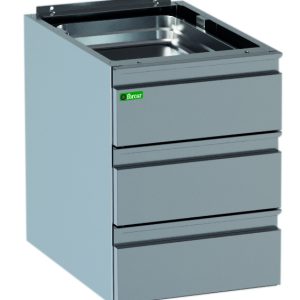 CASSETTIERA 3x40 CASSETTI PER TAVOLO INOX 600 P.