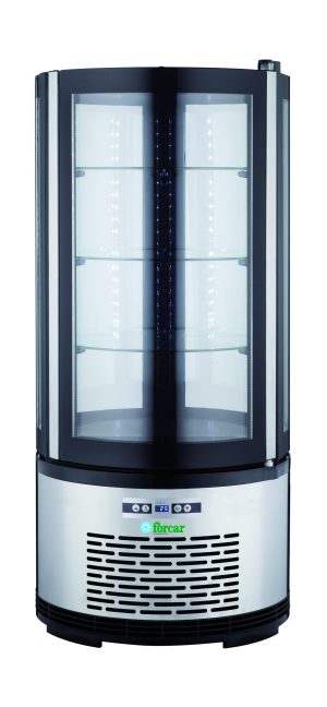 ESPOSITORE REFRIGERATO TONDO VENTILATO INOX +2+8°C