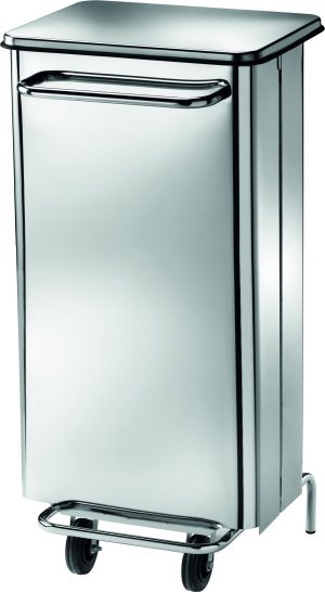 PATTUMIERA RETTANGOLARE 100L RUOTE/PEDALE