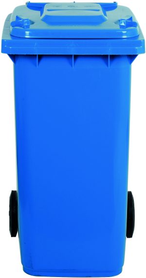 PATTUMIERA POLIETILENE RUOTE - BLU