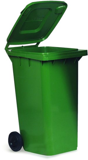 PATTUMIERA POLIETILENE RUOTE - VERDE