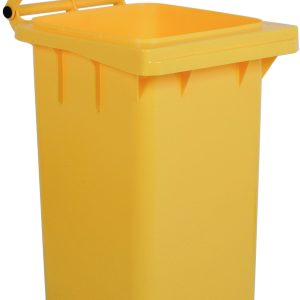 PATTUMIERA POLIETILENE RUOTE - GIALLO