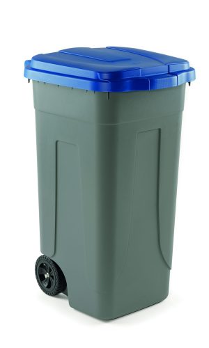 PATTUMIERA POLIETILENE RUOTE - BLU 80L