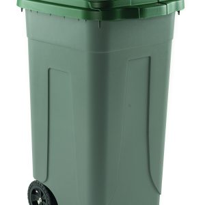 PATTUMIERA POLIETILENE RUOTE - VERDE 80L