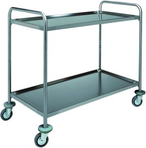 CARRELLO INOX - 2 PIANI STAMPATI