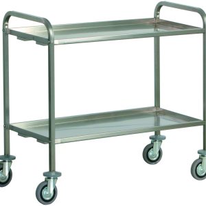 CARRELLO INOX TRASPORTO PESANTE - 2 PIANI