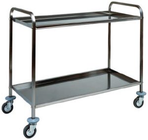 CARRELLO INOX - 2 PIANI STAMPATI