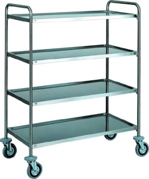 CARRELLO INOX - 4 PIANI STAMPATI