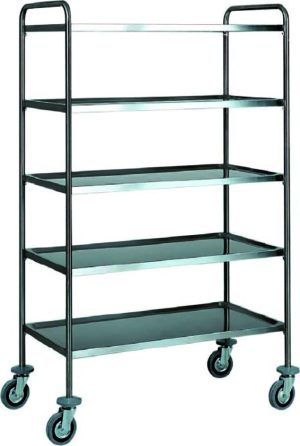 CARRELLO INOX - 5 PIANI STAMPATI