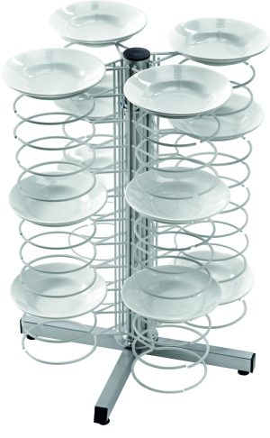 PORTAPIATTI DA BANCO - 48 PIATTI 18/23 - GRIGLIE CROMATE