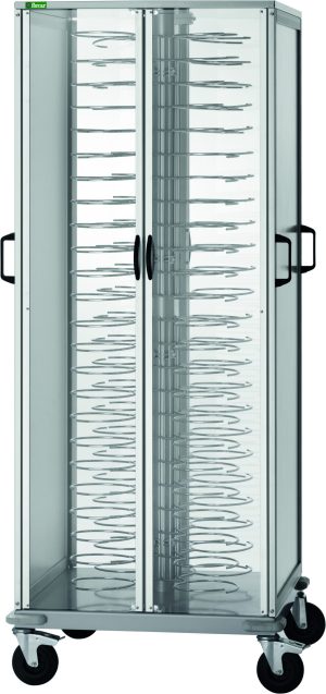 CARRELLO PORTAPIATTI ARMADIATO - 88 PIATTI 18/23 - GRIGLIE VERNICIATE
