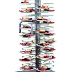 CARRELLO PORTAPIATTI - 96 PIATTI 18/23 - GRIGLIE CROMATE