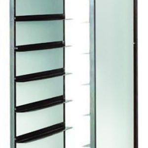 CARRELLO INOX PORTAVASSOI - PANNELLO INOX - 10 VASSOI