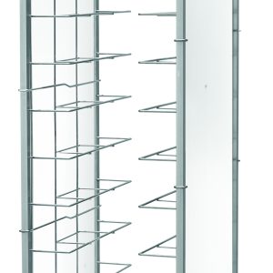 CARRELLO PORTAVASSOI FILO - PANNELLO BIANCO - 12 VASSOI