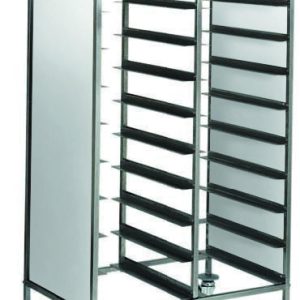CARRELLO INOX PORTAVASSOI - PANNELLO INOX - 20 VASSOI - immagine 1