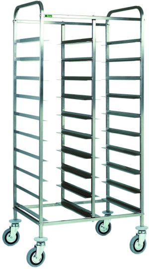 CARRELLO INOX PORTAVASSOI - 20 VASSOI