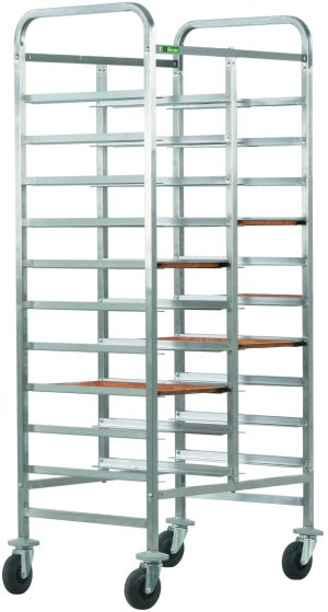 CARRELLO INOX PORTAVASSOI RINFORZATO - 20 VASSOI