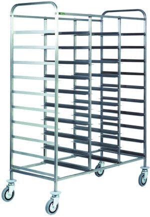 CARRELLO INOX PORTAVASSOI - 30 VASSOI