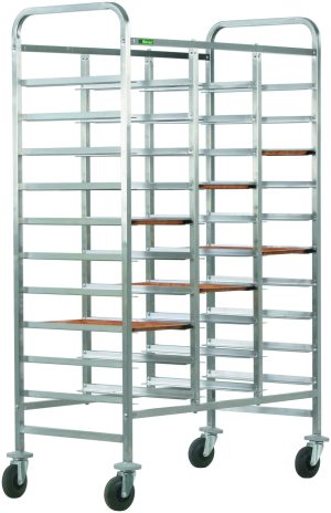 CARRELLO INOX PORTAVASSOI RINFORZATO - 30 VASSOI