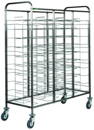 CARRELLO INOX PORTAVASSOI FILO - 30 VASSOI