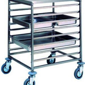 CARRELLO INOX PORTATEGLIE 8xGN2/1 o 16xGN1/1