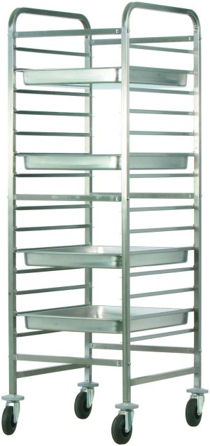 CARRELLO INOX PORTATEGLIE RINFORZATI 14xGN2/1 o 28xGN1/1