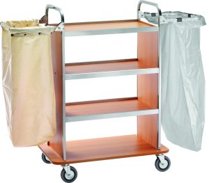 CARRELLO PORTABIANCHERIA - 4 PIANI - 2 SACCHI