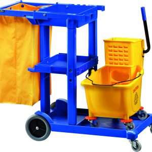 CARRELLO PER LA PULIZIA IN PLASTICA COMPLETO DI STRIZZATORE CA1599E