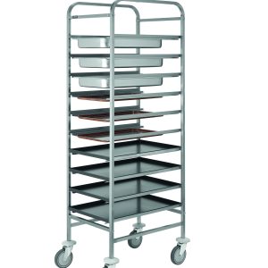 CARRELLO INOX PORTATEGLIE - 10xGN1/1 o 10T.60x40