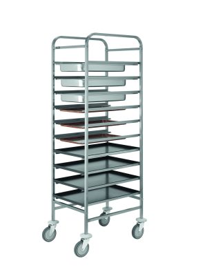 CARRELLO INOX PORTATEGLIE - 10xGN1/1 o 10T.60x40