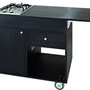 CARRELLO LEGNO FLAMBE' - CARBON