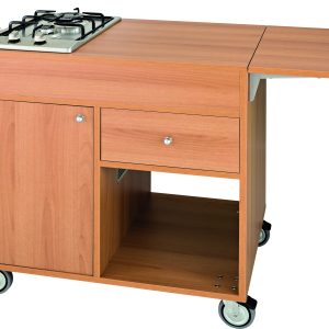 CARRELLO LEGNO FLAMBE' - NOCE