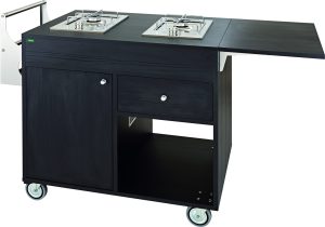 CARRELLO LEGNO FLAMBE' - CARBON