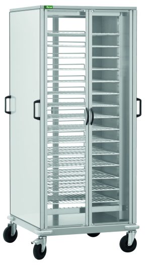 CARRELLO PORTAPIATTI ARMADIATO - 10xGN2/1 - GRIGLIE VERNICIATE