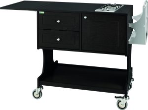 CARRELLO LEGNO FLAMBE' - CARBON