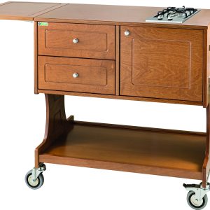 CARRELLO LEGNO FLAMBE' - NOCE