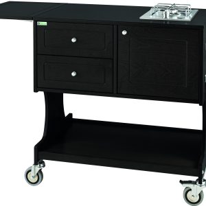 CARRELLO LEGNO FLAMBE' - CARBON