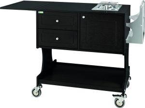 CARRELLO LEGNO FLAMBE' - CARBON