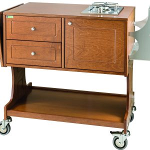 CARRELLO LEGNO FLAMBE' - NOCE