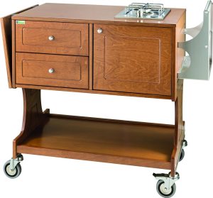 CARRELLO LEGNO FLAMBE' - NOCE