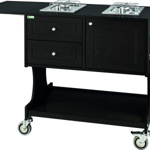 CARRELLO LEGNO FLAMBE' - CARBON