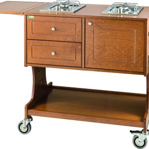 CARRELLO LEGNO FLAMBE' - NOCE