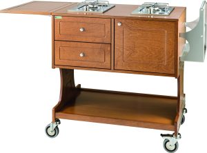 CARRELLO LEGNO FLAMBE' - NOCE