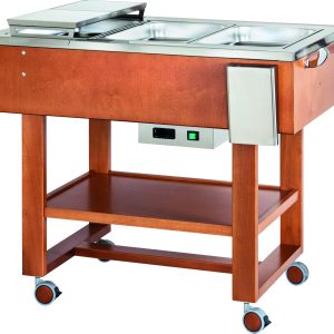 CARRELLO LEGNO TERMICO BOLLITI-ARROSTI - NOCE
