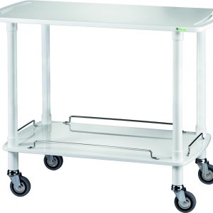 CARRELLO LEGNO 2 PIANI - LACCATO BIANCO - immagine 1