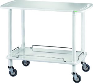 CARRELLO LEGNO 2 PIANI - LACCATO BIANCO